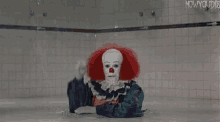 oh hi clown it clown scary clown from it it clown in shower