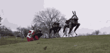 reindeer christmas santa sleigh robot