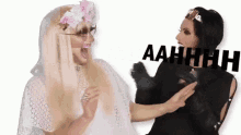 The Trixie And Katya Show Aahh GIF - The Trixie And Katya Show Aahh Laughs GIFs