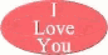 a red circle with the words `` i love you '' written on it