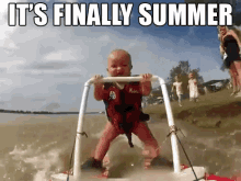 Finally Summer GIF - Baby Waterski Summer GIFs