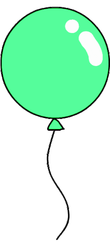 Green Balloon Sticker - Green Balloon Stickers