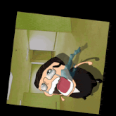 a cartoon of a man with his mouth open and tears coming out of his eyes