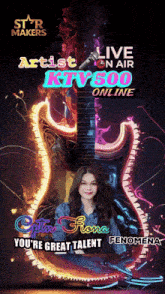 a poster for a live on air ktv500 online artist