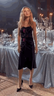 Brie Larson Black Dress GIF - Brie Larson Black Dress Candle Light GIFs
