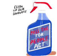 Clean Up Our Government Pass The For People Act Sticker - Clean Up Our Government Pass The For People Act Windex Stickers