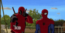 Disney Xd Ultimate Spiderman GIF - Disney Xd Ultimate Spiderman Deadpool GIFs