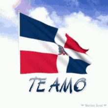 Te Amo Dominican Flag GIF