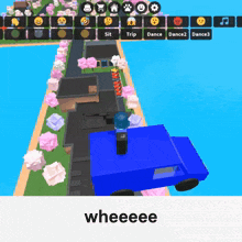 a screenshot of a video game with the word wheeee on the bottom right