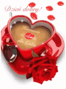 Heart Coffee GIF - Heart Coffee Red Rose GIFs