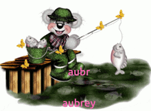 Aubrey Fishing GIF - Aubrey Fishing Bear GIFs