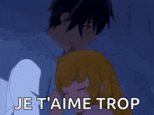 a man is kissing a woman on the forehead in a cartoon .