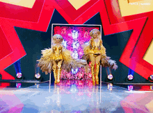 two drag queens on a stage with a watermark that says t4yce tumblr