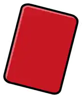 a cartoon drawing of a red square with a black outline