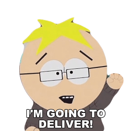 Im Going To Deliver Butters Stotch Sticker - Im Going To Deliver Butters Stotch South Park Stickers