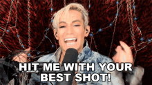 Hit Me With Your Best Shot Frankie Grande GIF