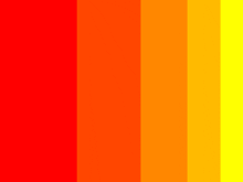 a color palette of red , orange and yellow stripes