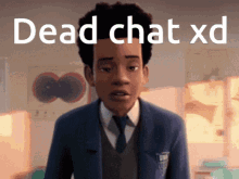 Spiderman Spiderverse GIF - Spiderman Spiderverse Dead Chat GIFs