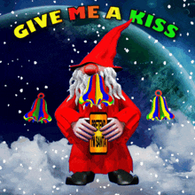 Give Me A Kiss Pretend I'M Santa GIF - Give Me A Kiss Pretend I'M Santa Kiss Me At Christmas GIFs