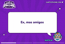 a drawing of a boy and a girl with a broken heart and the words gartic phone
