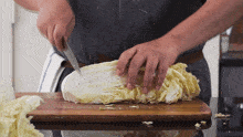 Cutting Cabbage Two Plaid Aprons GIF - Cutting Cabbage Two Plaid Aprons Slicing Up The Cabbage GIFs