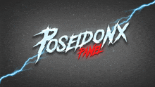a poster for poseidonx panel with lightning bolts
