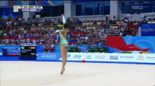 Ganna Rizatdinova- Ukraine- Universiade 2013 Kazan, Russia- Day 1 GIF - Gymnastics Olympics Hoops GIFs