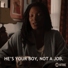 Hes Your Boy Not A Job GIF - Hes Your Boy Not A Job Jada Washington GIFs
