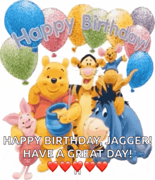 Pooh Happy Birthday GIF - Pooh Happy Birthday Birthday Balloon GIFs
