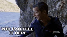 You Can Feel It Here Armie Hammer Ascends From An Underground Cave GIF - You Can Feel It Here Armie Hammer Ascends From An Underground Cave Running Wild With Bear Grylls GIFs