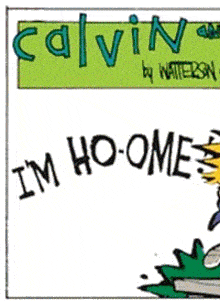 a cartoon of calvin and ho - ome by waterson .