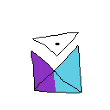 a pixel art drawing of a sandwich with a cross on it