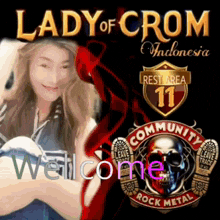 lady of crom indonesia rest area 11 community rock metal logo