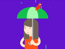 Rain Umbrella GIF - Rain Umbrella Bird GIFs