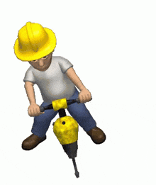 Jack Hammer Construction Worker GIF