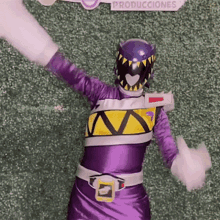 Fighting Pose Dino Charge Purple Ranger GIF - Fighting Pose Dino Charge Purple Ranger Chris Cantada Force GIFs