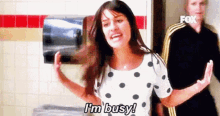 Glee Rachel Berry GIF - Glee Rachel Berry Im Busy GIFs