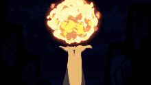 a cartoon illustration of a volcano erupting