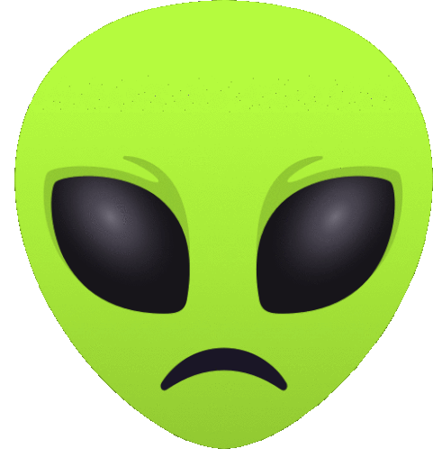 Sad Alien Sticker - Sad Alien Joypixels Stickers
