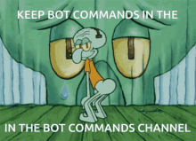 Bot Commands Squidward GIF - Bot Commands Squidward No Bot Commands In GIFs