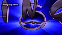 a blue background with the letters w and n surrounded by a circle