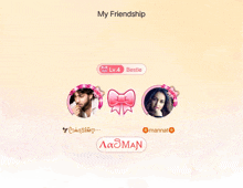 a screen that says my friendship with a man and a woman
