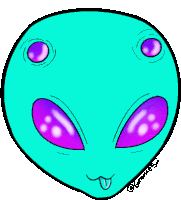 Alien Blink Sticker