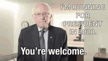 Bernie Sanders Youre Welcome GIF