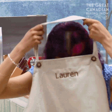 Wearing The Apron Lauren GIF - Wearing The Apron Lauren The Great Canadian Baking Show GIFs