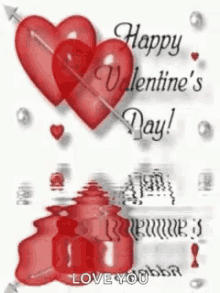 Happy Valentines Day Hearts GIF - Happy Valentines Day Hearts Arrow GIFs