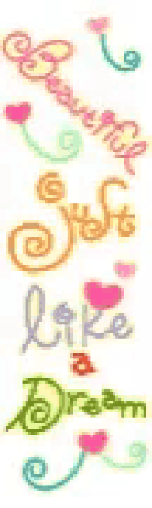 a colorful bookmark with the words heavenly sweet lake dream written on it
