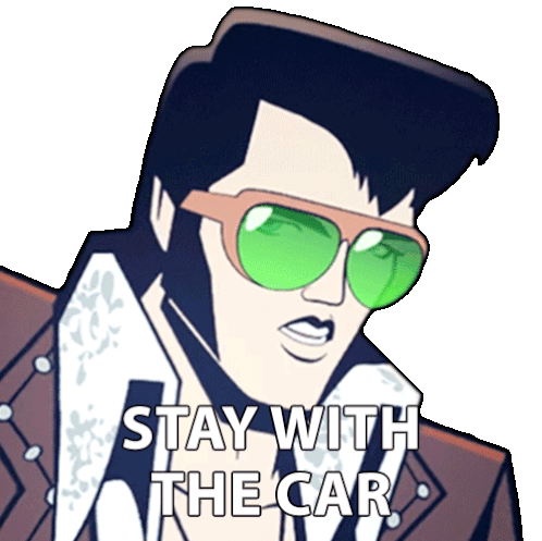 Stay With The Car Agent Elvis Presley Sticker - Stay With The Car Agent Elvis Presley Matthew Mcconaughey Stickers