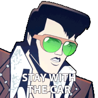 Stay With The Car Agent Elvis Presley Sticker - Stay With The Car Agent Elvis Presley Matthew Mcconaughey Stickers