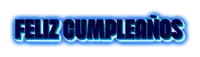 a blue feliz cumpleanos sign with a white background